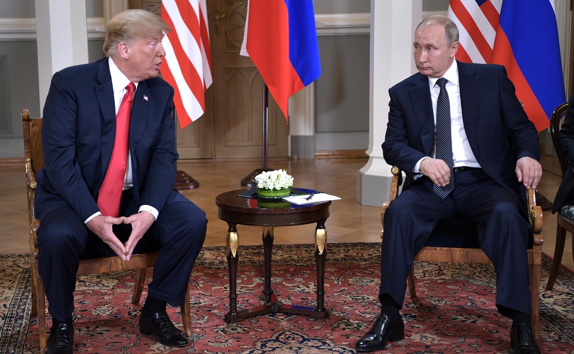 Путин С Президентом Соединённых Штатов Америки Дональдом Трампом.. фото - пресс-служба Кремля