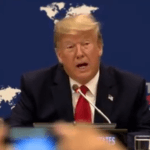 фотокадр трансляции Белого Дома выступления Трампа из ООН