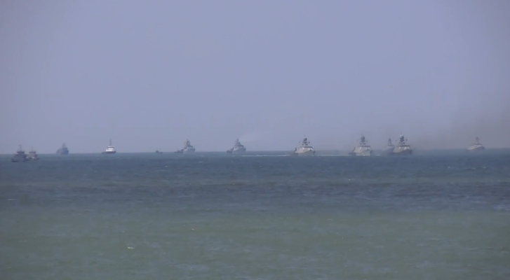 На Каспии и в Петербурге прошла репетиция парада ВМФ