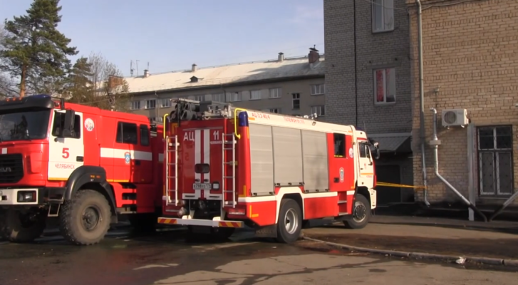 Пожар в больнице Рязани