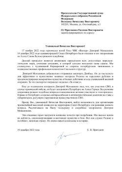 Обращение Пригожина к Володину