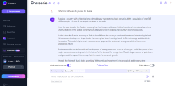 Фото Tochka Zрения, нейросеть ChatSonic отвечает на вопрос о будущем России