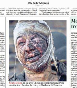 Лицо украинского наступления, Daily Telegraph, скриншот