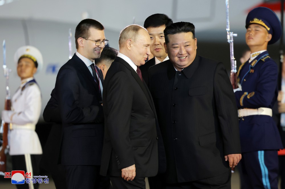 Путин и Ким Чен Ын в Пхеньяне, фото - ЦТАК